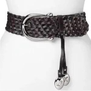 Michael Kors Dark Brown Woven Belt